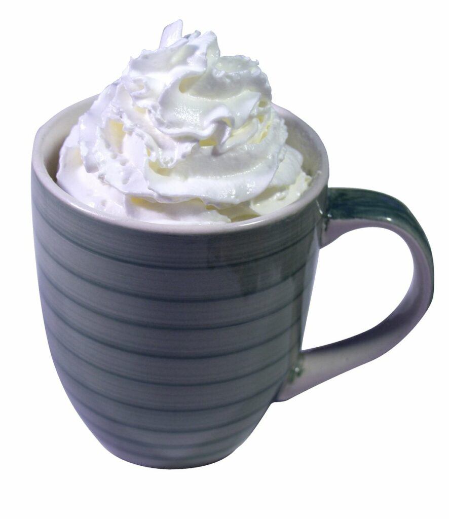 Coffee and whipped cream