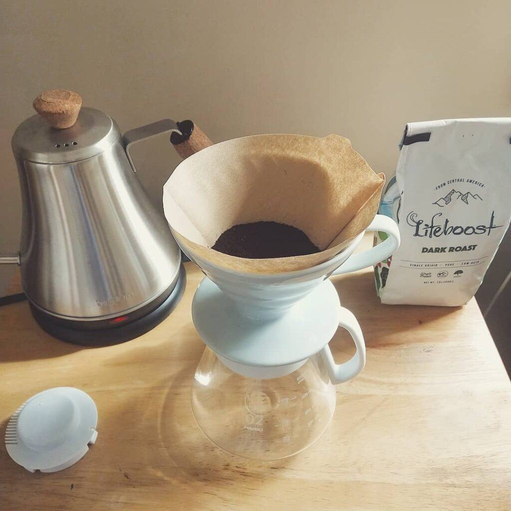 Hario V60 and Lifeboost coffee