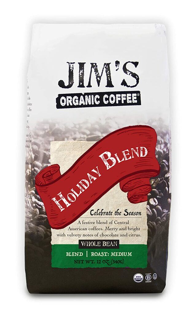 Jim's Organic Coffee Holiday Blend 